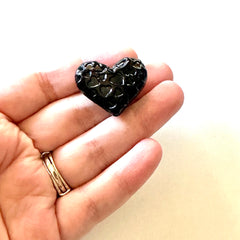 Hearts in Heart 30mm acrylic beads, Black chunky craft supplies wire bangle jewelry making love beads heart jewelry Valentine’s Day love