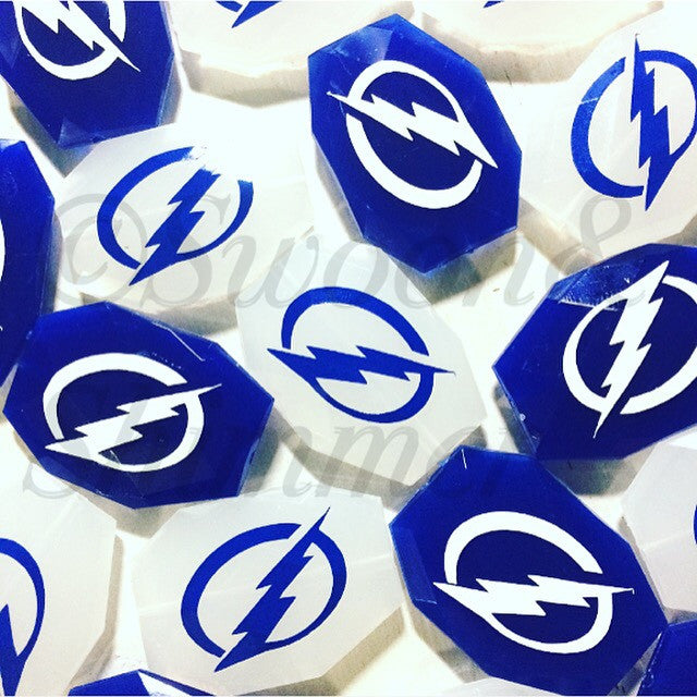 Tampa Bay Lightning Beads - 35mm Faceted Beads - your choice of color! - Swoon & Shimmer