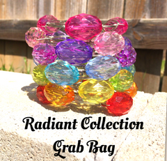 Grab Bag! Radiant Collection in 10 Colors - 30mm Faceted Acrylic Ovals - Swoon & Shimmer - 1