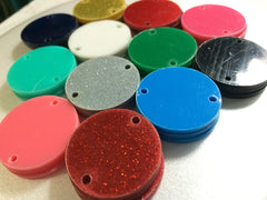 Multi-Color 1 Hole Disc Sample Pack - 14 Colors - Acrylic Blank Discs - Swoon & Shimmer - 2