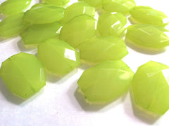 Lime Green 35x24mm large slab faceted acrylic bracelet new necklace bangle 35mm - Swoon & Shimmer - 3