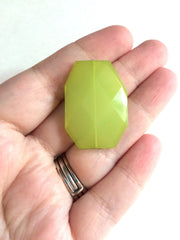 Lime Green 35x24mm large slab faceted acrylic bracelet new necklace bangle 35mm - Swoon & Shimmer - 2