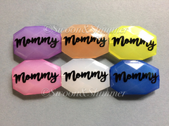 Mommy Beads - 34x24mm Faceted Beads - you pick color! Beads or jewelry making - Swoon & Shimmer - 1