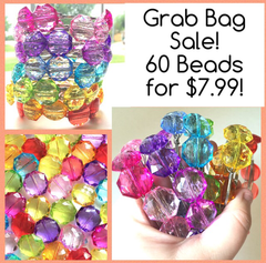 SALE! 10 Color - 60 Beads - 21mm Bead Grab Bag - LIMITED QUANTITIES!