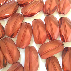 Large ROSE GOLD Gem Stone Beads - Acrylic Beads that look like stained glass for Jewelry Making-Necklaces, Bracelets, or Earrings! 45x25mm Stone - Swoon & Shimmer - 4