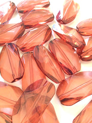 Large ROSE GOLD Gem Stone Beads - Acrylic Beads that look like stained glass for Jewelry Making-Necklaces, Bracelets, or Earrings! 45x25mm Stone - Swoon & Shimmer - 2