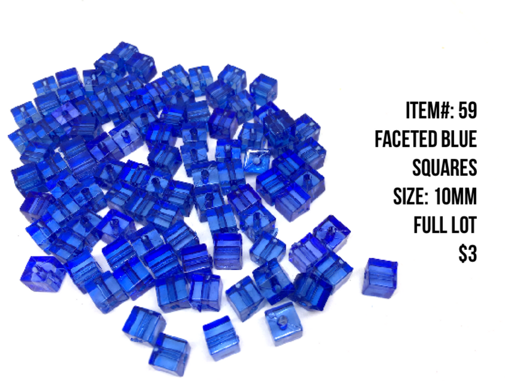 Sale Item #59 Faceted Blue Lot