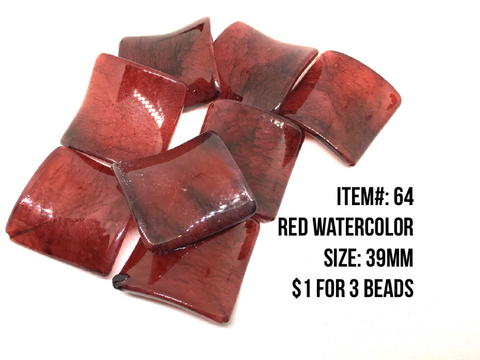 Sale Item #64 Red Watercolor Lot