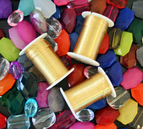 45 Foot Roll of Gold Wire - 20 Gauge Wire for Jewelry Making - Tarnish Resistant - Top Quality! - Swoon & Shimmer