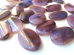 Purple Brown Ombré Oval Beads - Nugget Bead - Dinosaur Egg Crackle bead - FLAT RATE SHIPPING 30mmx22mm Acrylic big beads