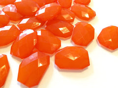 XL 39mm Tangerine Orange Beads, Chunky Acrylic Beads, Jewelry Making, Necklaces, Bracelets, Earrings Making, Statement Necklaces - Swoon & Shimmer