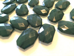 XL 39mm Dark Green Beads, Chunky Acrylic Beads, Jewelry Making, Necklaces, Bracelets, Earrings Making, green Statement Necklaces