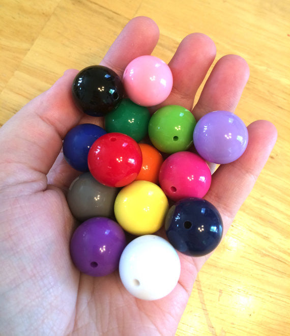 Bulk WHOLESALE 20mm Bubblegum Chunky Acrylic Beads, Jewelry Making