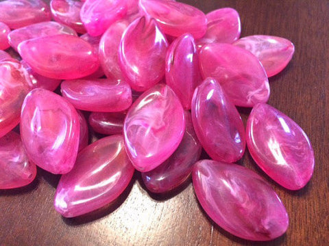 Pink Beads, The Marquise Collection, pink beads, 30x21mm Beads, dark pink beads, big acrylic beads, pink jewelry, pink bracelet necklace