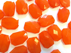 XL 39mm Tangerine Orange Beads, Chunky Acrylic Beads, Jewelry Making, Necklaces, Bracelets, Earrings Making, Statement Necklaces