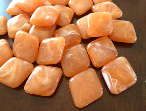 Orange Beads, The Diamond Collection, 32mm Beads, big acrylic beads, multi color jewelry, bracelet necklace earrings, jewelry making