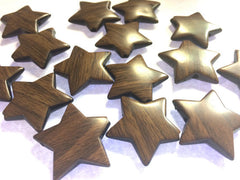 Brown Wood Grain acrylic beads, wood beads, star beads, riwn beads, acrylic brown beads, flat rate shipping, bangle beads, 31mmx24mm