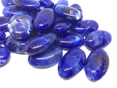 Dark Blue Beads, Blue Beads, 32mm Oval Gemstone Beads, The acrylic chunky craft supplies for wire bangle or jewelry making, statement necklace, round colorful beads, The Beach Collection,