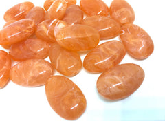 Orange Beads, Creamsicle Beads, 32mm Oval Gemstone Beads, The acrylic chunky craft supplies for wire bangle or jewelry making, statement necklace, round colorful beads, The Beach Collection,