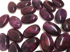 Purple Beads, Eggplant Beads, 32mm Oval Gemstone Beads, The acrylic chunky craft supplies for wire bangle or jewelry making, statement necklace, round colorful beads, The Beach Collection,