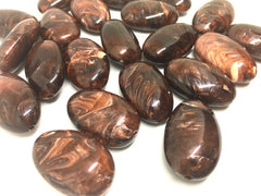 Mocha Shimmer Beads, Brown Beads, 32mm Oval Gemstone Beads, The acrylic chunky craft supplies for wire bangle or jewelry making, statement necklace, round colorful beads, The Beach Collection,