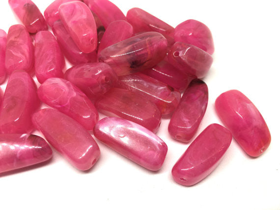 Pink Beads, The Sprinkle Collection, 27mm Beads, Rectangle Beads, Log Beads, Bangle Beads, Bracelet Beads, Colorful Beads, necklace beads, acrylic beads