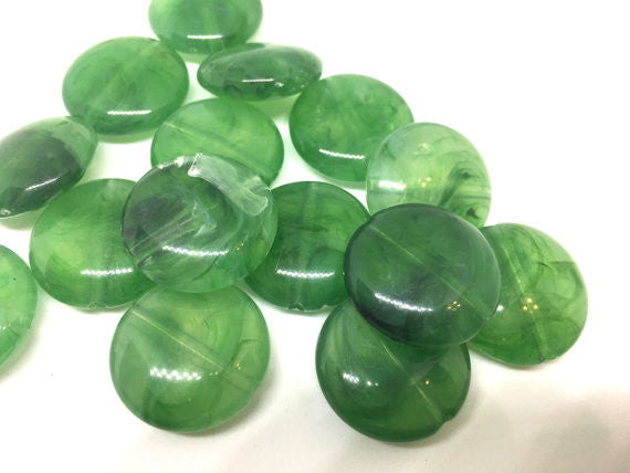 Green Beads, Jalapeno Beads, The Eclipse Collection, 23mm Beads, circular acrylic beads, bracelet necklace earrings, jewelry making, bangle