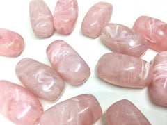 Pink Beads, Soft Pink, 32mm Log Gemstone Beads, THE TREASURE COLLECTION, The acrylic chunky craft supplies for wire bangle or jewelry making, statement necklace, round colorful beads