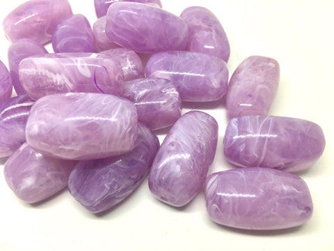 Purple Beads, Lavender, 32mm Log Gemstone Beads, THE TREASURE COLLECTION, The acrylic chunky craft supplies for wire bangle or jewelry making, statement necklace, round colorful beads