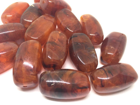 Amber Beads, Brown Beads, 32mm Log Gemstone Beads, THE TREASURE COLLECTION, The acrylic chunky craft supplies for wire bangle or jewelry making, statement necklace, round colorful beads