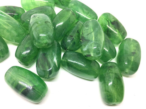 Green Beads, Jalapeno, 32mm Log Gemstone Beads, THE TREASURE COLLECTION, The acrylic chunky craft supplies for wire bangle or jewelry making, statement necklace, round colorful beads