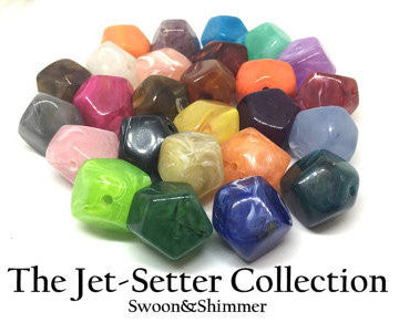 The Jet-Setter Collection, acrylic beads, 22mm beads, Colorful beads, Multi-Color Beads, Gemstones, Chunky Beads, Beaded Jewelry