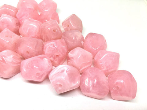 Pink Beads, Soft Pink, The Jet-Setter Collection, acrylic beads, 22mm beads, Colorful beads, Multi-Color Beads, Gemstones, Chunky Beads, Beaded Jewelry