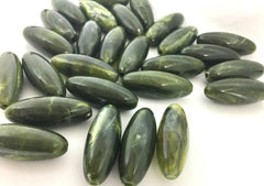 Green Beads, Olive Green, The POD Collection, 33mm Beads, big acrylic beads, bracelet, necklace, acrylic bangle beads, green jewelry