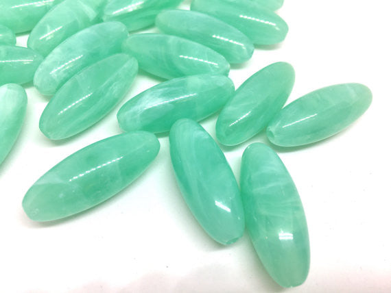 Green Beads, Mint Green, The POD Collection, 33mm Beads, big acrylic beads, bracelet, necklace, acrylic bangle beads, green jewelry