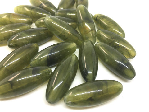 Green Beads, Army Green, The POD Collection, 33mm Beads, big acrylic beads, bracelet, necklace, acrylic bangle beads, green jewelry