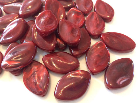 Red Beads, The Marquise Collection, jewelry beads, 30x21mm Beads, bangle beads, big acrylic beads, red jewelry, dark red beads