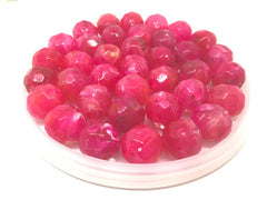 16mm Faceted Pink Beads, big acrylic beads, bracelet beads, necklace beads, acrylic bangle beads, pink jewelry, pink beads, pink bangle