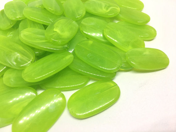 Green Beads, Lime, The Surf Collection, 30mm Beads, big acrylic beads, multi color jewelry, bracelet necklace earrings, jewelry making, acrylic bangle beads