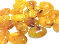 Marigold Beads, Yellow Beads, 32mm Oval Gemstone Beads, The acrylic chunky craft supplies for wire bangle or jewelry making, statement necklace, round colorful beads, The Beach Collection,