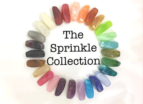 The Sprinkle Collection, 27mm Beads, Rectangle Beads, Log Beads, Bangle Beads, Bracelet Beads, Colorful Beads, necklace beads, acrylic beads