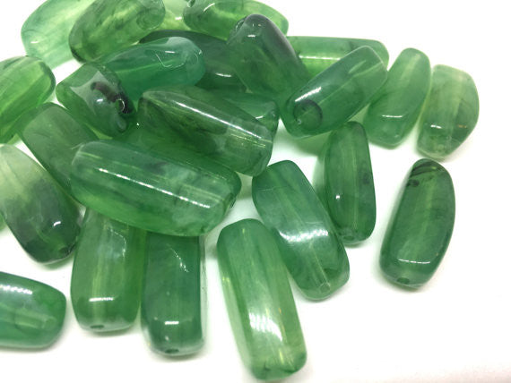 Green Beads, Jalapeno Beads, The Sprinkle Collection, 27mm Beads, Rectangle Beads, Log Beads, Bangle Beads, Bracelet Beads, Colorful Beads, necklace beads, acrylic beads