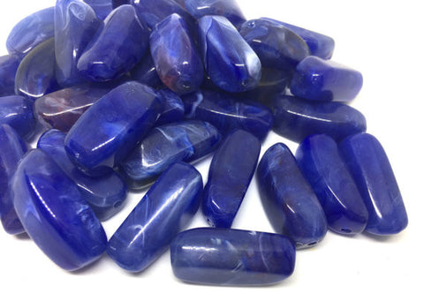 Blue Beads, Dark Blue Beads, The Sprinkle Collection, 27mm Beads, Rectangle Beads, Log Beads, Bangle Beads, Bracelet Beads, Colorful Beads, necklace beads, acrylic beads