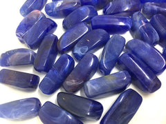 Blue Beads, Dark Blue Beads, The Sprinkle Collection, 27mm Beads, Rectangle Beads, Log Beads, Bangle Beads, Bracelet Beads, Colorful Beads, necklace beads, acrylic beads