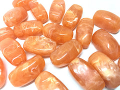Orange Beads, Creamsicle, 32mm Log Gemstone Beads, THE TREASURE COLLECTION, The acrylic chunky craft supplies for wire bangle or jewelry making, statement necklace, round colorful beads