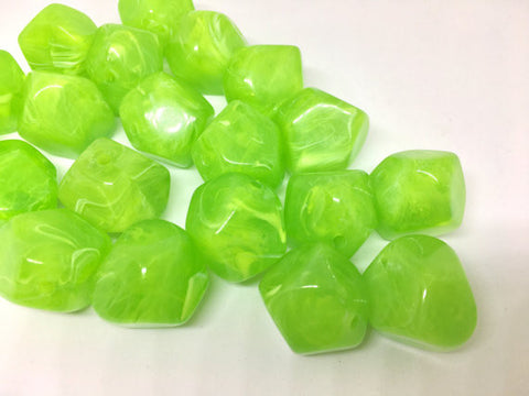 Green Beads, Lime Green, The Jet-Setter Collection, acrylic beads, 22mm beads, Colorful beads, Multi-Color Beads, Gemstones, Chunky Beads, Beaded Jewelry