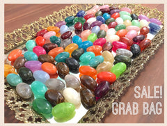 Grab Bag SALE! The Beach Collection, 32mm Oval Beads, Big Acrylic beads, Big Beads, Bangle Beads, Wire Bangle, Beaded Jewelry, multi-color