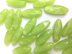 Green Beads, Lime Green, The POD Collection, 33mm Beads, big acrylic beads, bracelet, necklace, acrylic bangle beads, green jewelry