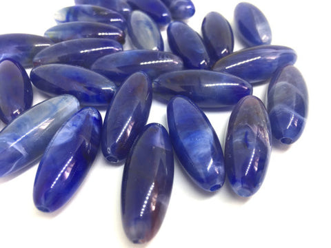 Blue Beads, Dark Blue, The POD Collection, 33mm Beads, big acrylic beads, bracelet, necklace, acrylic bangle beads, blue jewelry