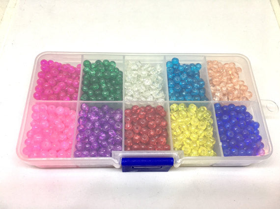 Bead Kit, 10 color jelly bead set, 8mm neon beads, bead organizer, bea –  Swoon & Shimmer